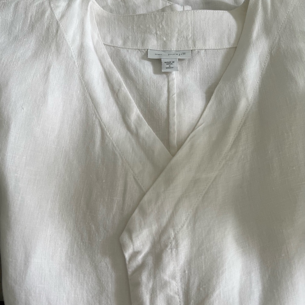 GUC JJill Pure Jill Open Front Linen Jacket